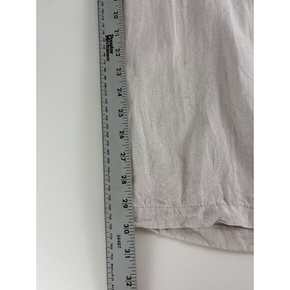 Old navy Womens Pants Size Large Tan Linen Blend Pullon Causal Beach - Picture 10 of 10